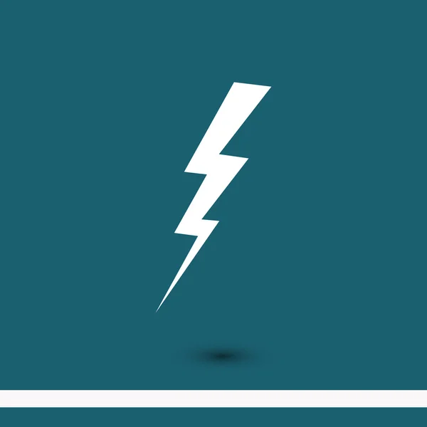 Lightning flat design icon — Stock Vector