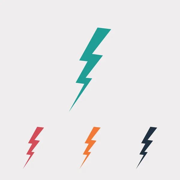 Lightning flat design icon — Stock Vector