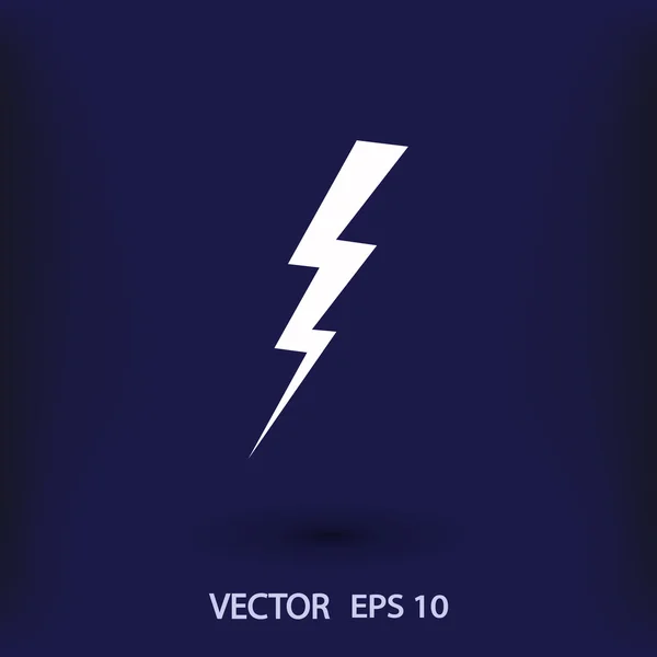 Icono de diseño plano Lightning — Vector de stock