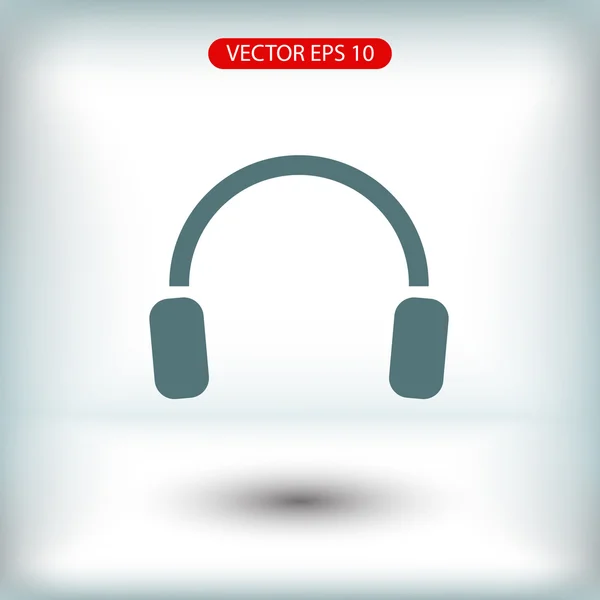 Plochý design ikonu sluchátka — Stockový vektor