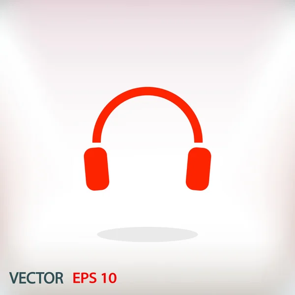 Auriculares icono de diseño plano — Vector de stock