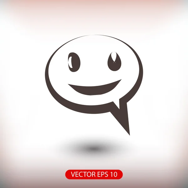 Sonrisa hablando icono de la burbuja — Vector de stock