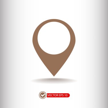 harita işaretçisi düz simgesi