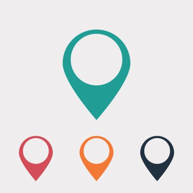 harita işaretçisi düz simgesi