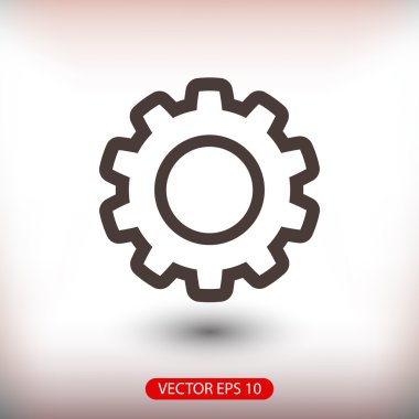 dişli simgesini illüstrasyon