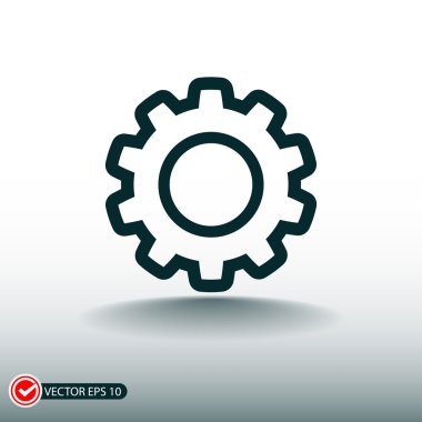 dişli simgesini illüstrasyon