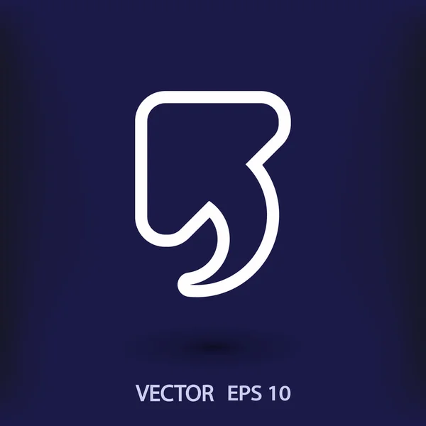 Undo flat design icon — Stock Vector