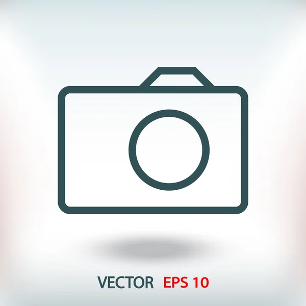 Illustrazione icona della fotocamera — Vettoriale Stock