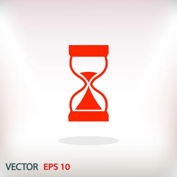 Ikona přesýpacích hodin plochý design — Stockový vektor