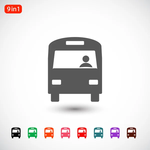 Bus plat ontwerp pictogram — Stockvector