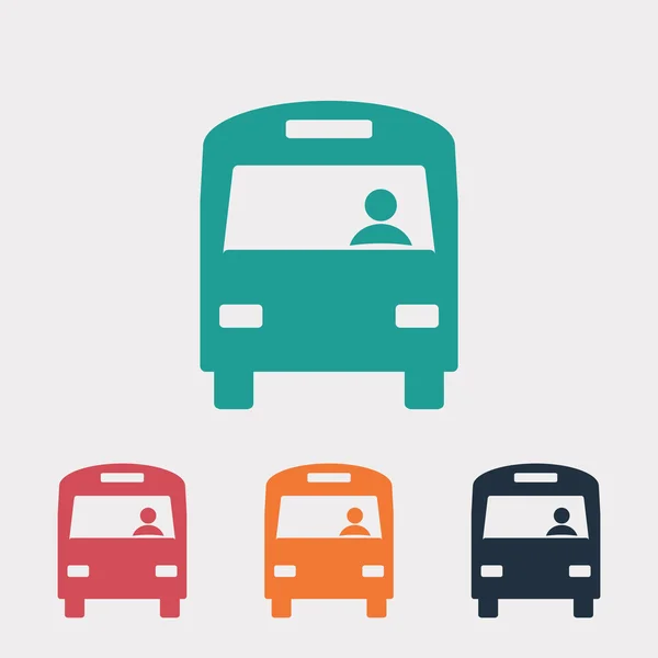 Bus flat design icon — Stock Vector