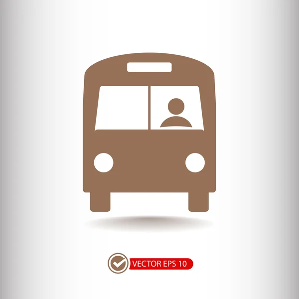 Bus plat ontwerp pictogram — Stockvector