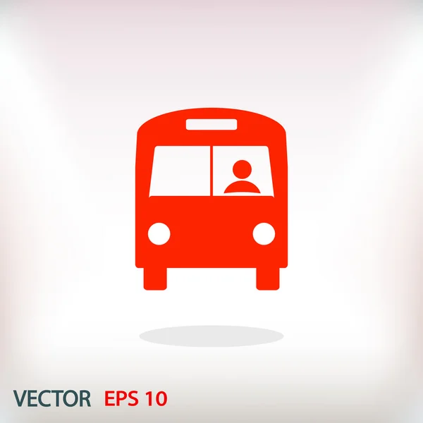 Bus plat ontwerp pictogram — Stockvector