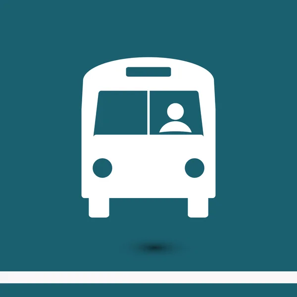 Bus icono de diseño plano — Vector de stock