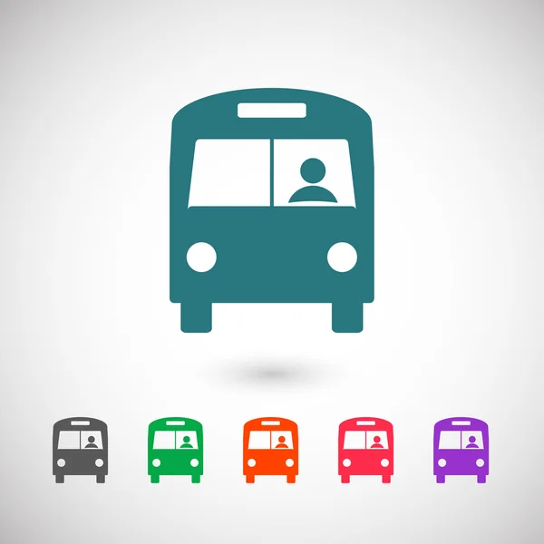 Bus icono de diseño plano — Vector de stock