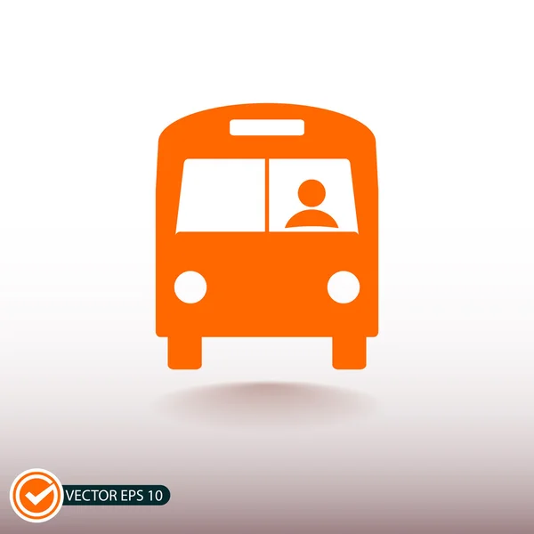 Bus plat ontwerp pictogram — Stockvector