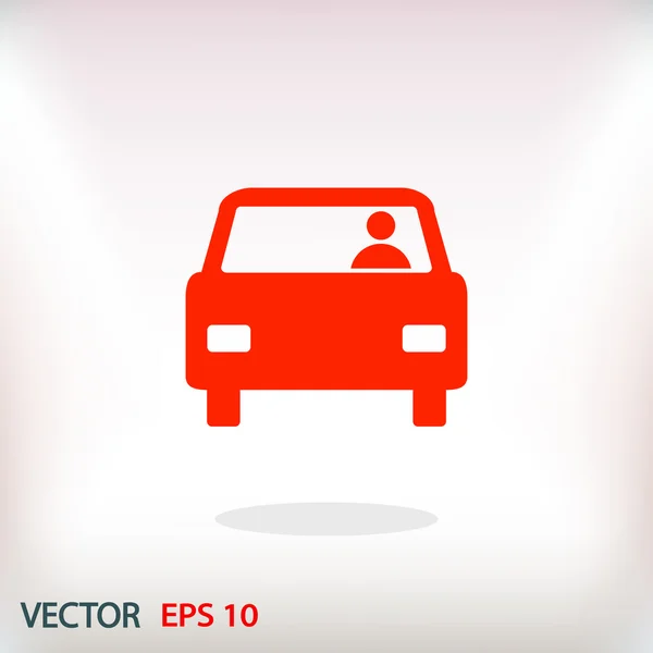 Autó lapos kivitel ikon — Stock Vector