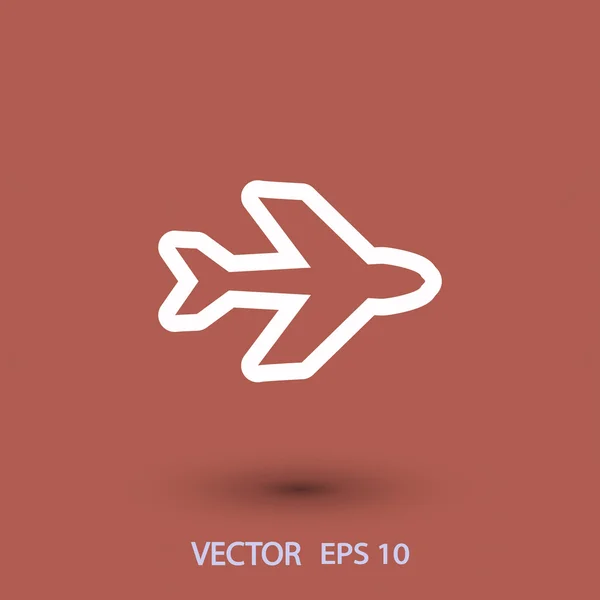 Ilustración de icono de avión — Vector de stock