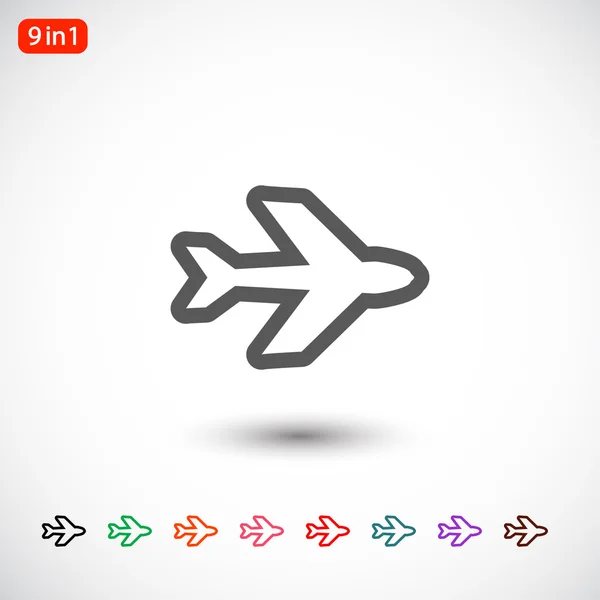Ilustração do ícone do avião — Vetor de Stock