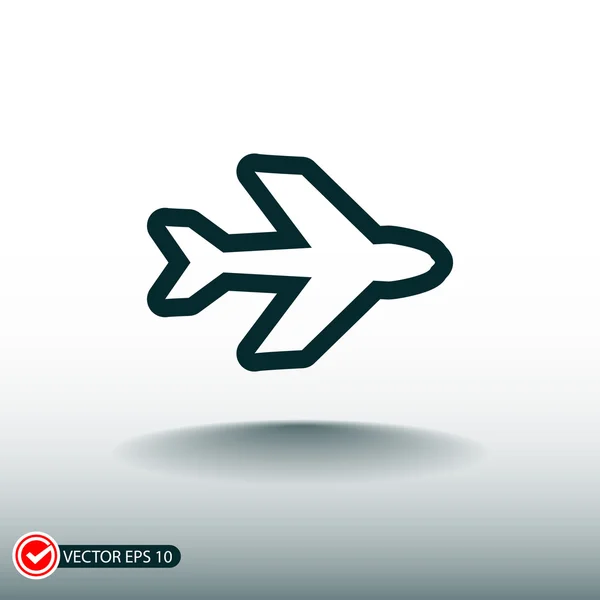 Ilustração do ícone do avião — Vetor de Stock