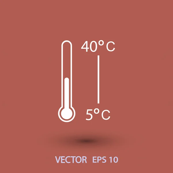 Abbildung zum Thermometer-Symbol. — Stockvektor