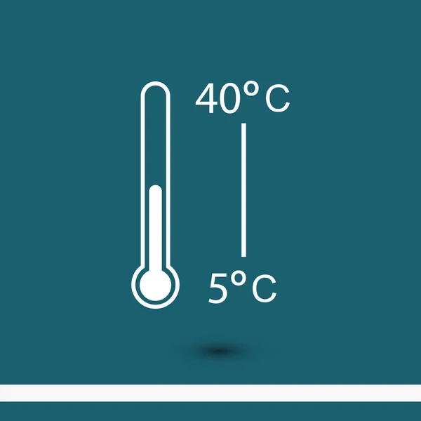 Abbildung zum Thermometer-Symbol. — Stockvektor