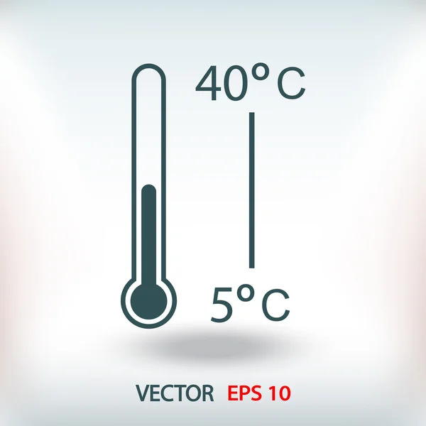 Abbildung zum Thermometer-Symbol. — Stockvektor