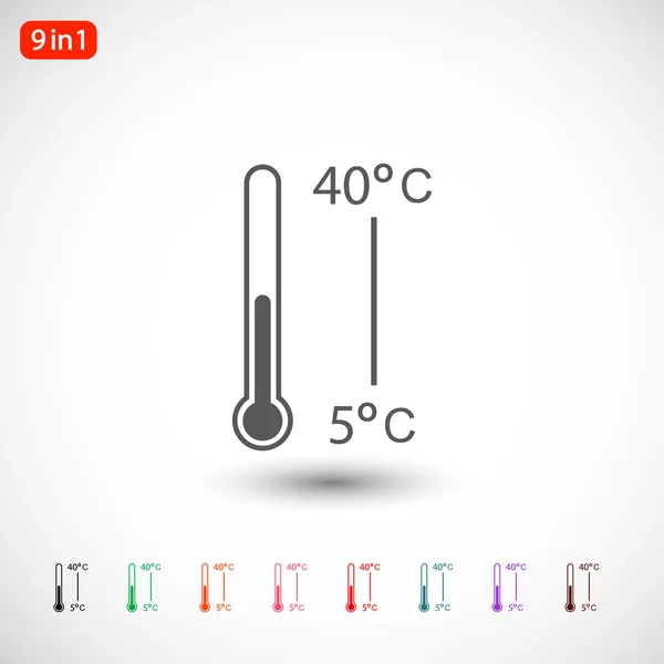 Abbildung zum Thermometer-Symbol. — Stockvektor