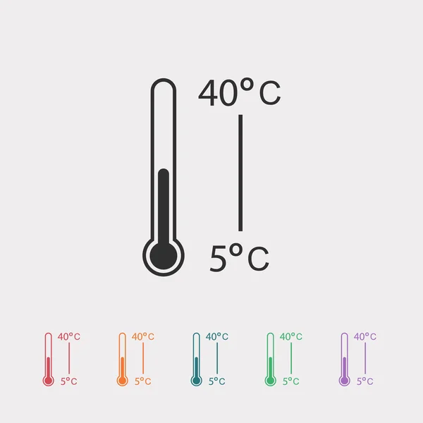 Abbildung zum Thermometer-Symbol. — Stockvektor