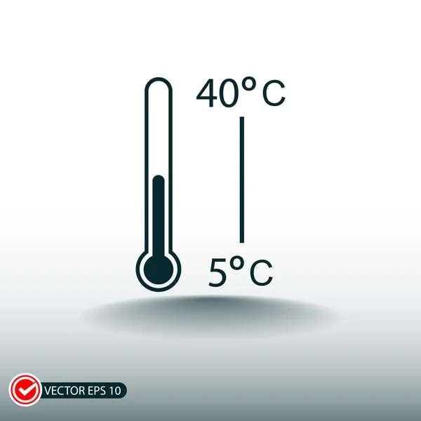 Illustration d'icône de thermomètre . — Image vectorielle