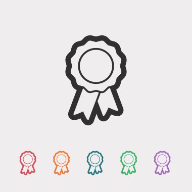 Kurdele simgeli rozet