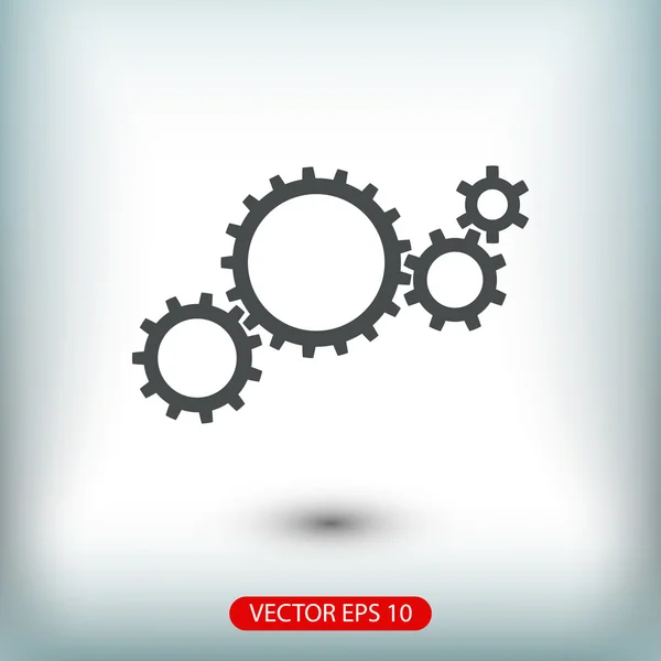 Ilustración del icono de engranajes . — Vector de stock
