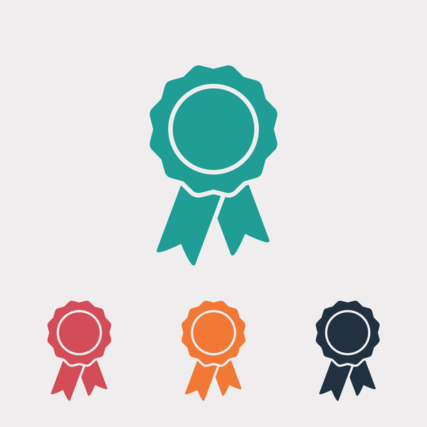 badge with ribbons icon