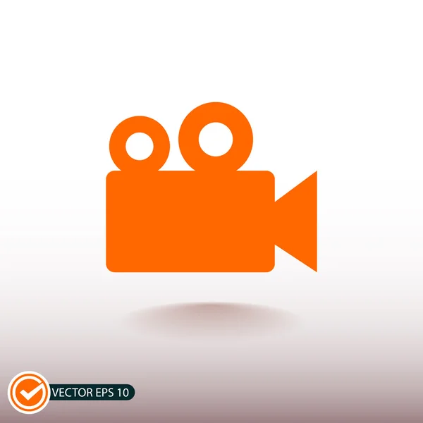 Illustrazione icona della fotocamera — Vettoriale Stock