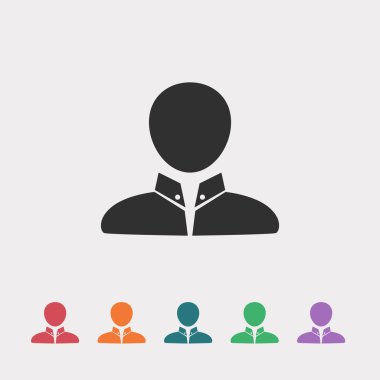 erkek siluet simge seti