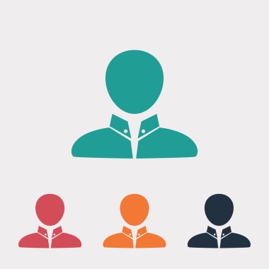 erkek siluet simge seti