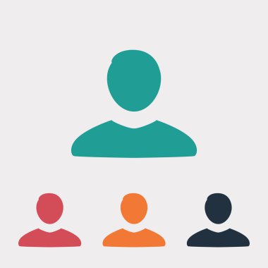 erkek siluet simge seti