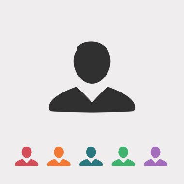 erkek siluet simge seti