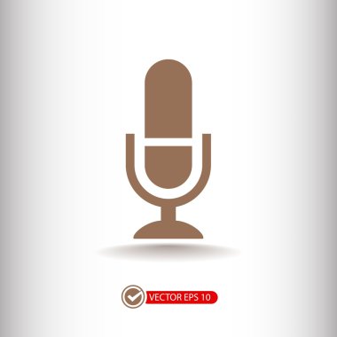 mikrofon simgesi illüstrasyon.