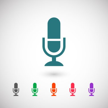 mikrofon simgesi illüstrasyon.