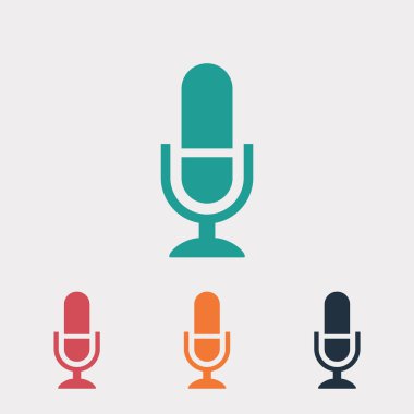 mikrofon simgesi illüstrasyon.