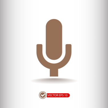 mikrofon simgesi illüstrasyon.