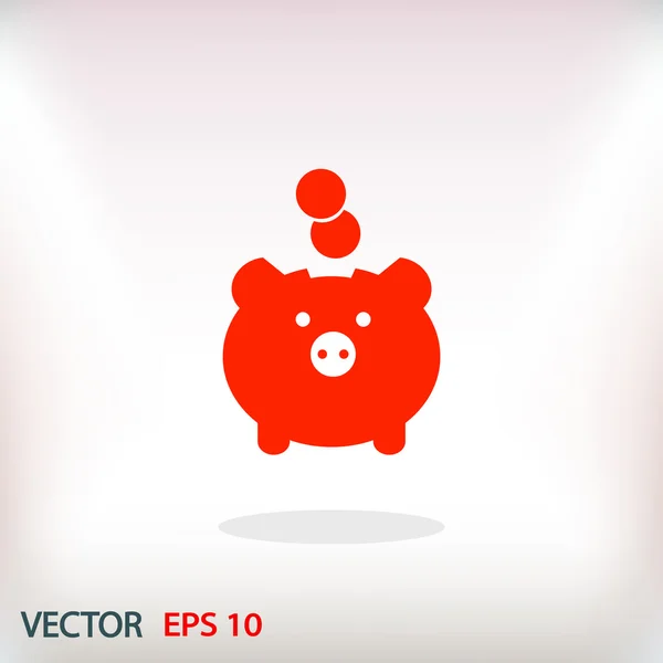 Moneybox  icon illustration — Stock Vector