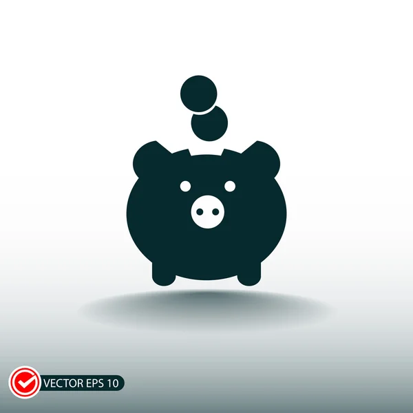 Moneybox  icon illustration — Stock Vector