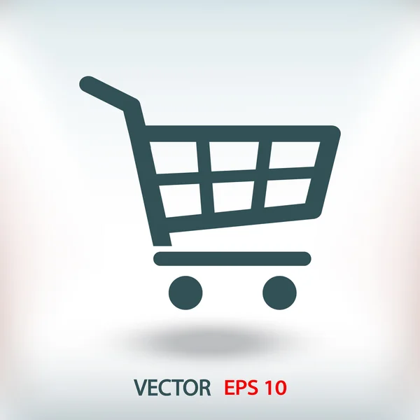 Ikona nákupního košíku, — Stockový vektor