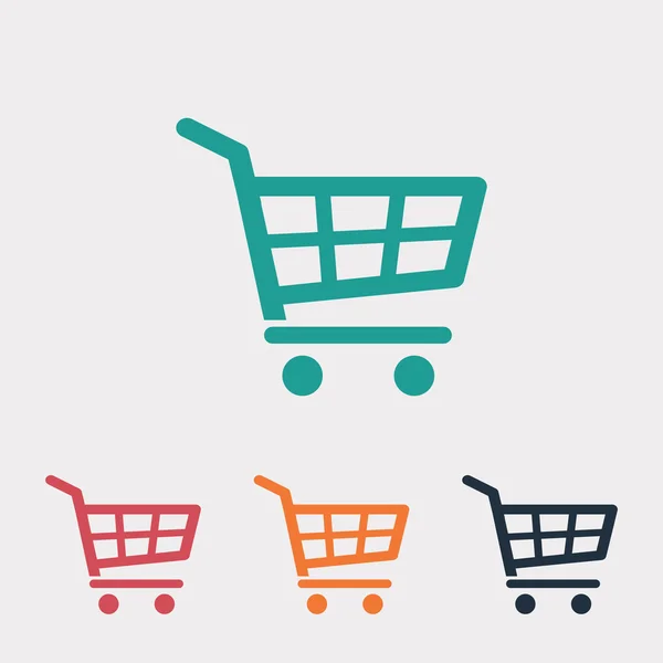 Icono del carrito de compras, — Vector de stock