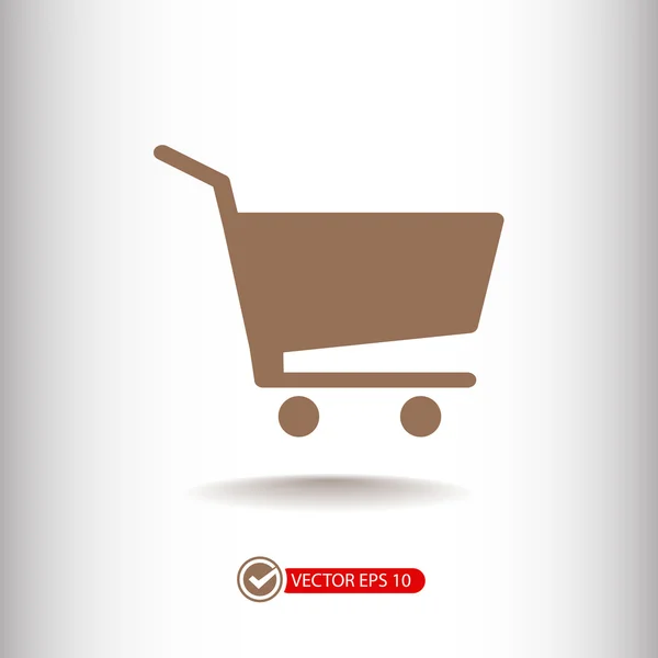 Icono del carrito de compras, — Vector de stock