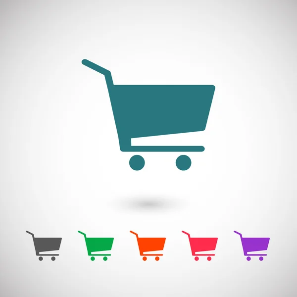 Icono del carrito de compras, — Vector de stock