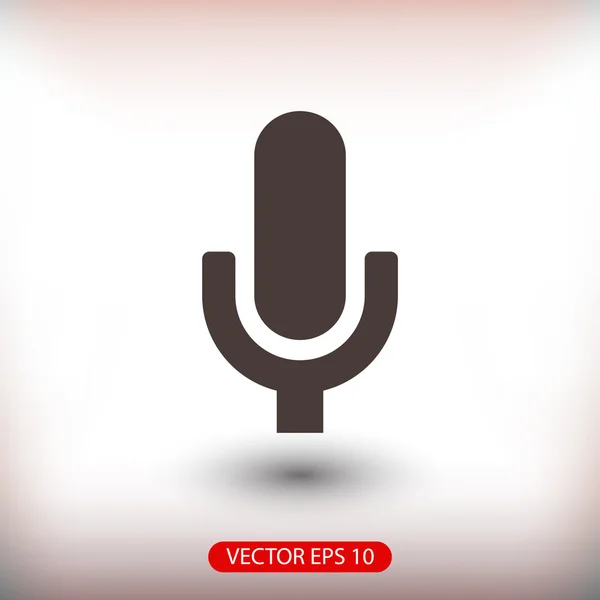 Icono de micrófono ilustración . — Archivo Imágenes Vectoriales