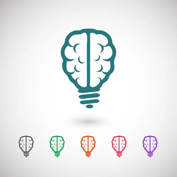 Icono del cerebro bulbo — Vector de stock